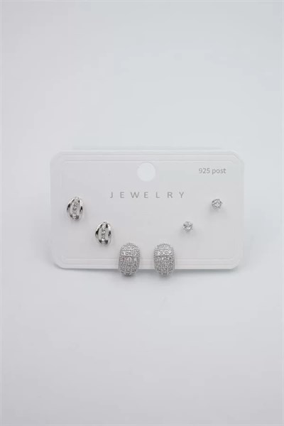 Çoklu Set Küpe - Gümüş