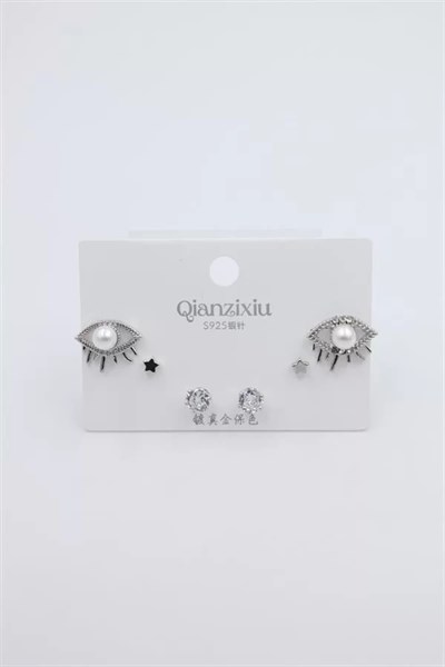 Çoklu Set Küpe - Gümüş