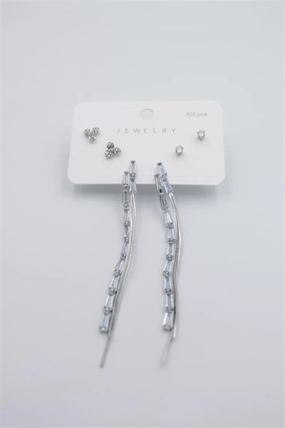 Çoklu Set Küpe - Gümüş
