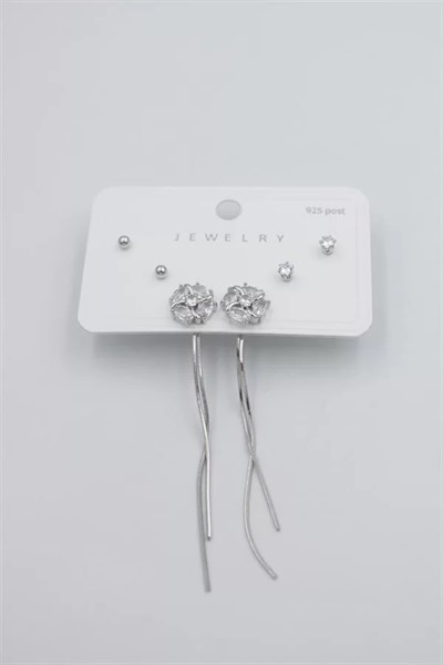 Çoklu Set Küpe - Gümüş