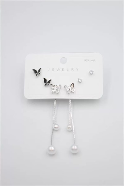 Çoklu Set Küpe - Gümüş