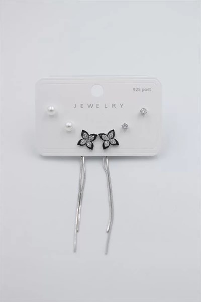 Çoklu Set Küpe - Gümüş