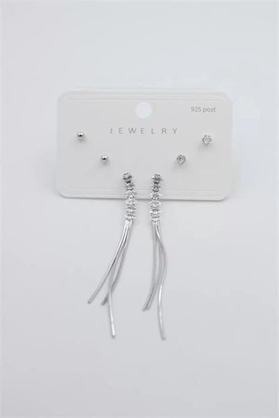 Çoklu Set Küpe - Gümüş