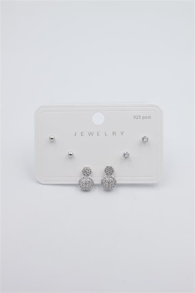 Çoklu Set Küpe - Gümüş