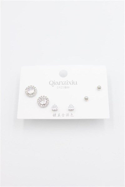 Çoklu Set Küpe - Gümüş