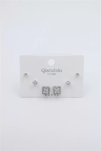 Çoklu Set Küpe - Gümüş