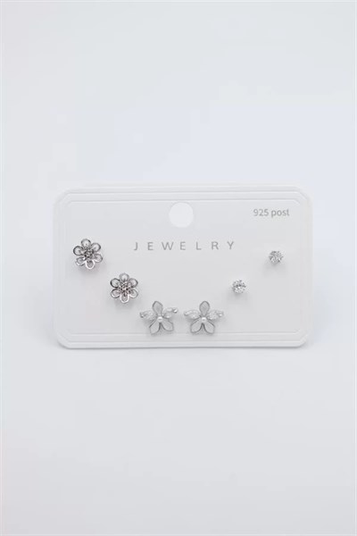 Çoklu Set Küpe - Gümüş