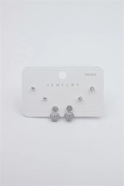 Çoklu Set Küpe - Gümüş