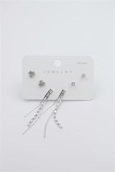 Çoklu Set Küpe - Gümüş