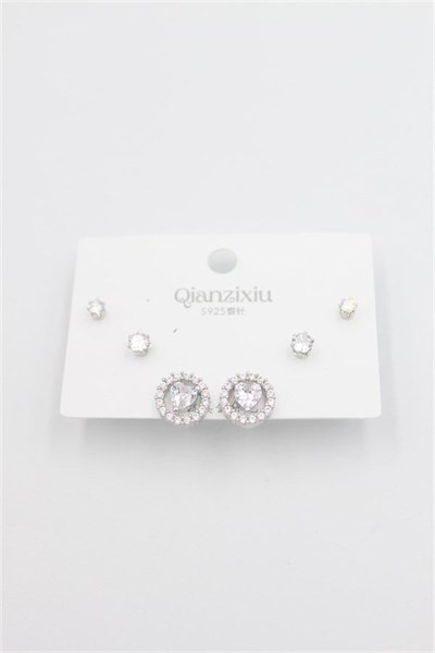 Çoklu Set Küpe - Gümüş
