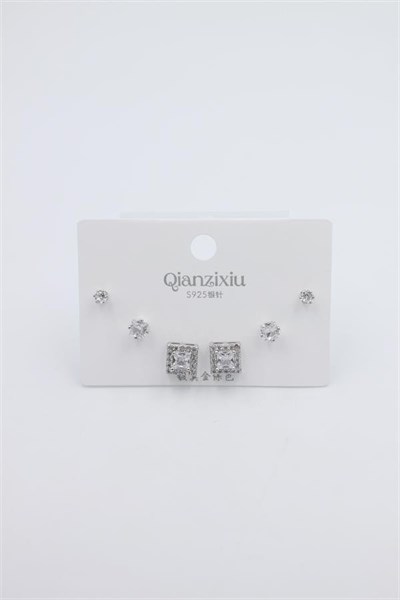 Çoklu Set Küpe - Gümüş