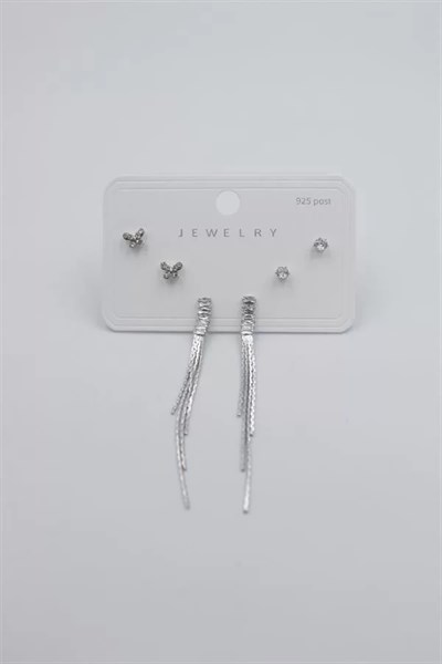 Çoklu Set Küpe - Gümüş