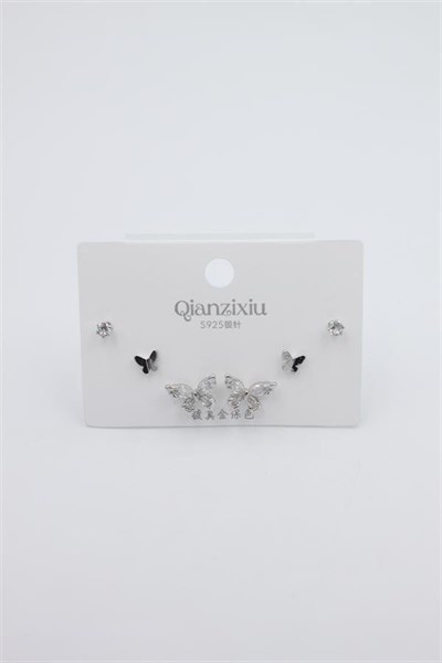 Çoklu Set Küpe - Gümüş