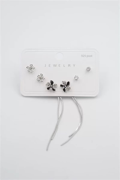 Çoklu Set Küpe - Gümüş