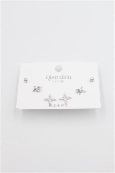 Çoklu Set Küpe - Gümüş