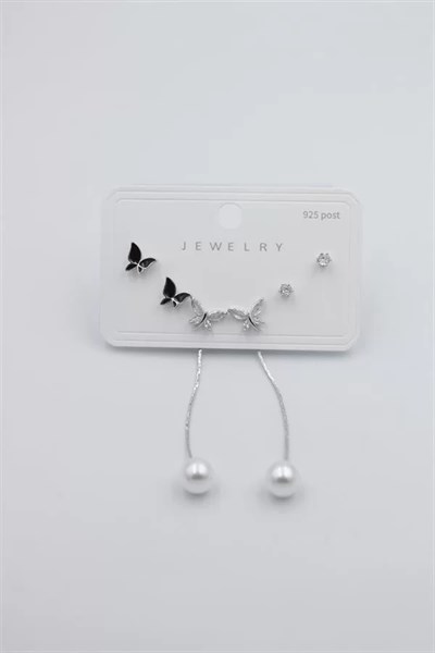 Çoklu Set Küpe - Gümüş