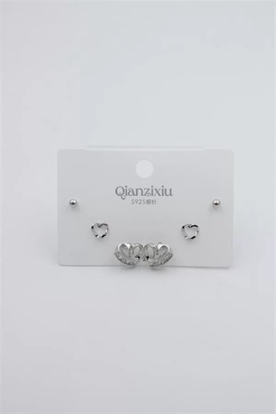 Çoklu Set Küpe - Gümüş