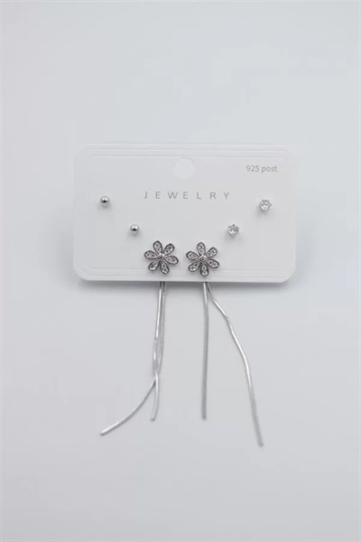 Çoklu Set Küpe - Gümüş