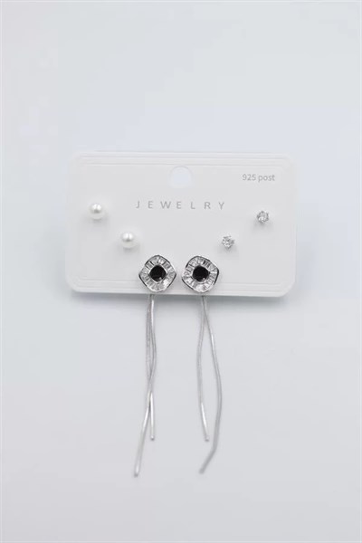 Çoklu Set Küpe - Gümüş