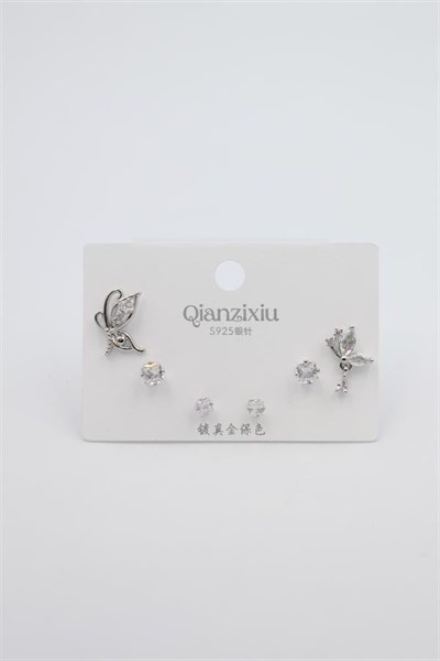 Çoklu Set Küpe - Gümüş