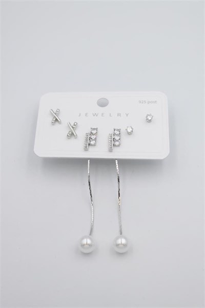 Çoklu Set Küpe - Gümüş