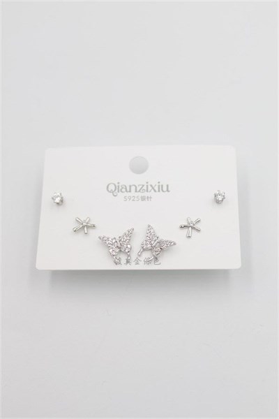 Çoklu Set Küpe - Gümüş