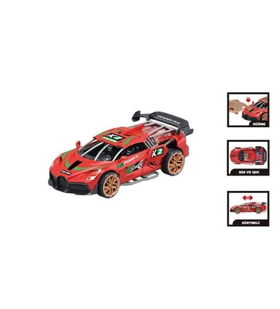 D500-04 - SÜRTMELİ SESLİ IŞIKLI SPOR ARABA 6