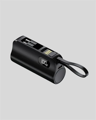 Dahili Konektörlü 20W Hızlı Şarj Mini Taşınabilir Powerbank