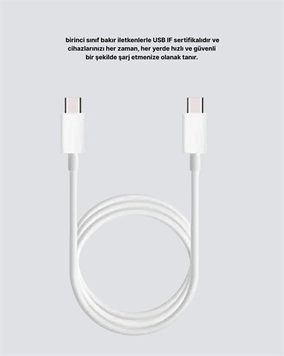 Dayanıklı Dış Kaplamalı 30W 5.0A Type-C Hızlı Şarj ve Data Kablosu