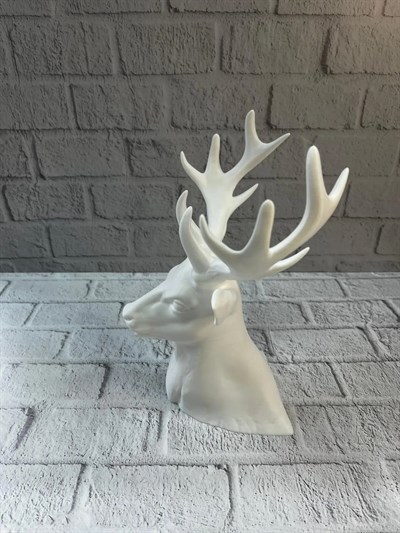 Dekoratif Beyaz Geyik Biblo Salon ve Raf Dekoru