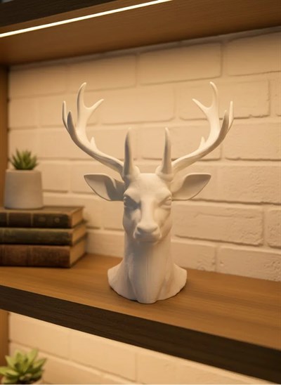 Dekoratif Beyaz Geyik Biblo Salon ve Raf Dekoru
