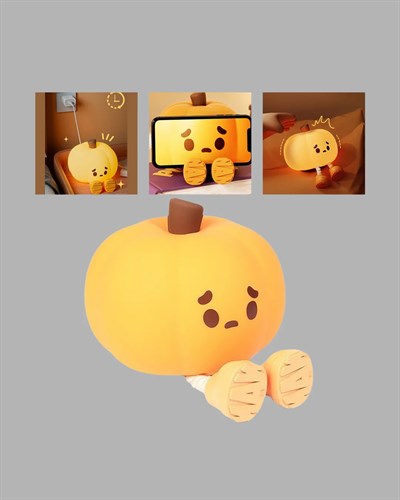 Dekoratif Pumpkin Gece Lambası Şarjlı Dokunmatik LED Işık