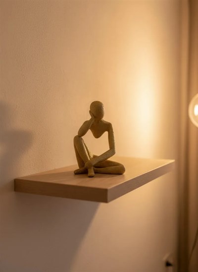 Dekoratif Sarı İnsan Figürü Modern Masa ve Raf Süsü