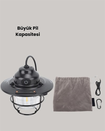 Dekoratif ve Fonksiyonel Taşınabilir Kamp Gece Lambası