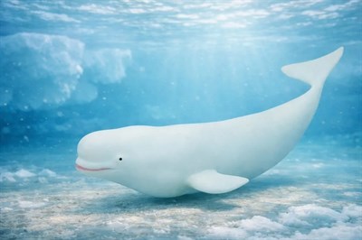 Deniz Hayvanları Serisi - Beyaz Balina 30 cm