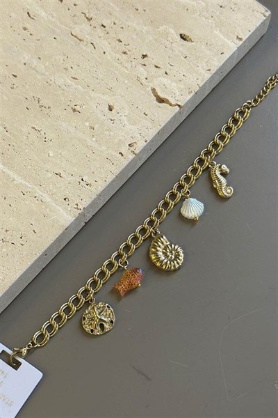 Deniz Kabuğu Bileklik - Altın