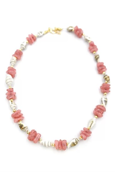 Deniz Kabuğu Kolye - Nar Çiçeği