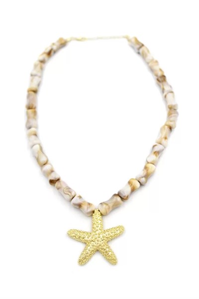 Deniz Kabuklu Yıldız Kolye - Altın