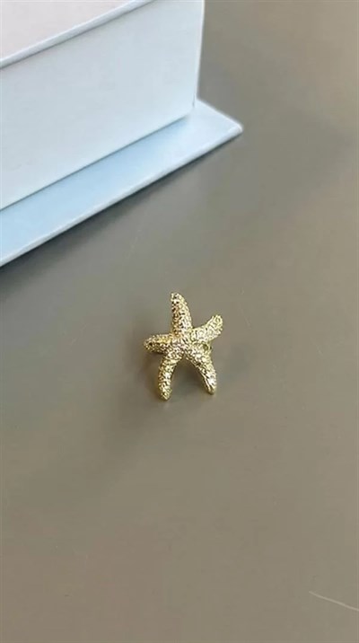 Deniz Yıldızı Kıkırdak Küpe - Altın