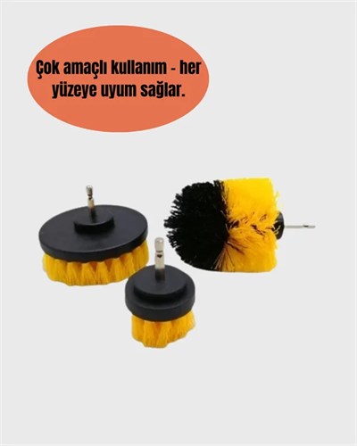 Derinlemesine Temizlik İçin Dayanıklı Kıllı Matkap Fırçası Başlığı