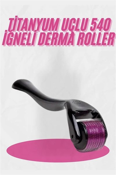Dermaroller Titanyum 540 Iğneli 1 Mm Saç Kaş Sakal Serum Kullanıma Uygun
