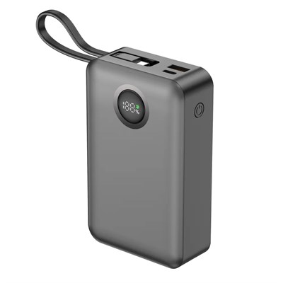 Dexim CZ03 65W PD Dahili Lightning& Type-C Kablolu 20000 Mah Powerbank