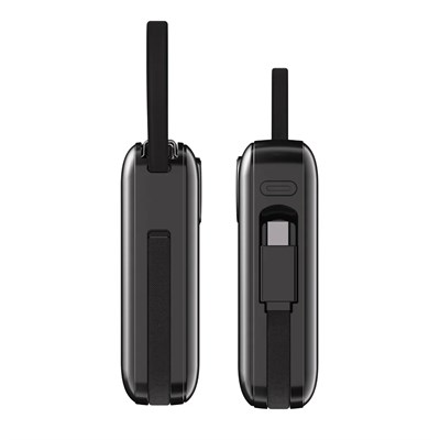 Dexim CZ04 45W PD Dahili Lightning& Type-C Kablolu 10000 Mah Powerbank