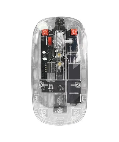 Dexim MW-002RT 2.4Ghz & Bluetooth Kablosuz Şarj Edilebilir Şeffaf Sessiz Mouse