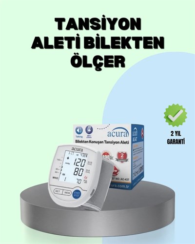 Dijital Bilek Tansiyon Aleti Çift Güç Kaynaklı HD Ekranlı