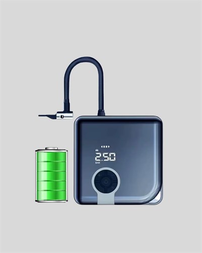 Dijital Ekranlı Şarjlı Hava Kompresörü 150 PSI Güçlü Motorlu