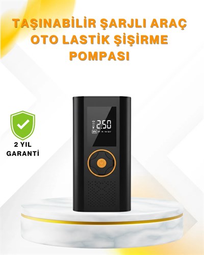 Dijital Göstergeli Taşınabilir Hava Kompresörü Güçlü Şişirme Performansı