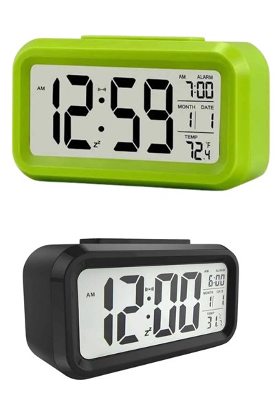 Dijital Masa Saati Termometre Takvim Led Ekran Pilli Ev Ofis Masası