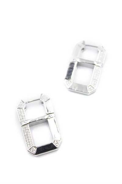 Dikdörtgen Küpe - Gümüş