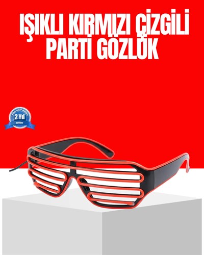 Dikkat Çeken Tasarımlı LED Işıklı Eğlence Gözlüğü
